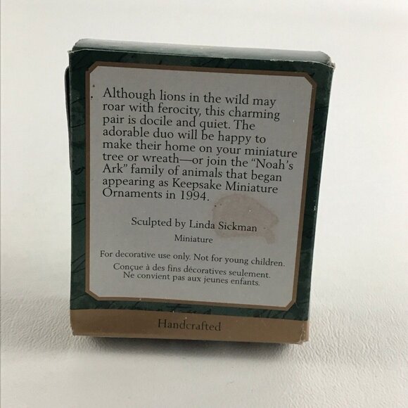 Hallmark Keepsake Miniatures Ornament Noah's Ark Kindly Lions New Vintage 2000 - Picture 3 of 6